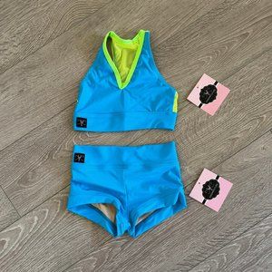 Kandi Kouture Like A Boss Set in Blue and Yellow Size CM